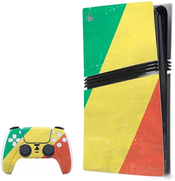 Skinit Decal Gaming Skin Compatible with PS5 Pro Bundle - Kenya Flag Distressed Design