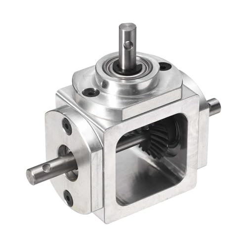 Caja de engranajes en ángulo recto QUARKZMAN 1:1 de aluminio con eje en D de 6mm 4