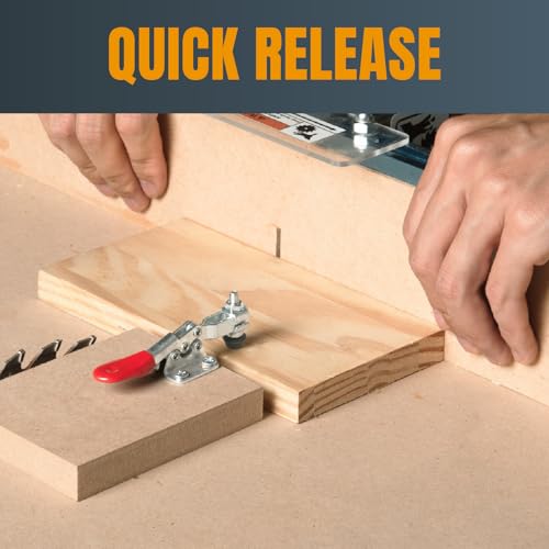 image for POWERTEC 4PK Toggle Clamp, 60 lbs Holding Capacity, 201 Quick Release 