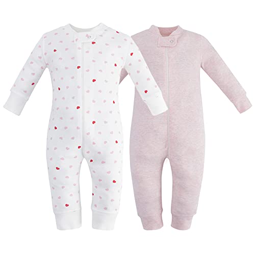 Image of Owlivia Organic Cotton Baby Boy Girl Zip Up Sleep N Play, Footless, Long Sleeve (Size 0-18 Month)