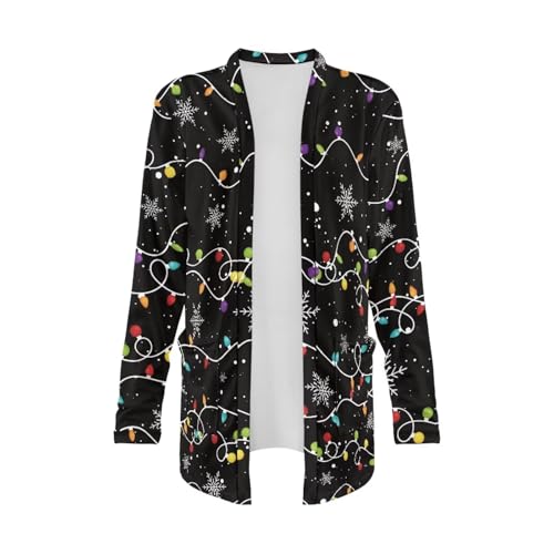 Image of Women's Lightweight Cardigans with Pockets Trendy Long Sleeve Open Front Cardigan Casual Tops Jackets Fall Oufits S-2XL
