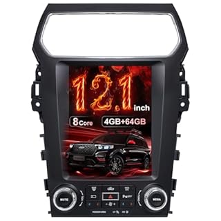（4GB + 64GB） Car Radio Stereo Upgrade for Ford Explorer 2011-2019, 8 Core Head Unit, 9.7 Inch Touch Screen with CarPlay/Android Auto,Fm/Am, GPS,Backup Camera