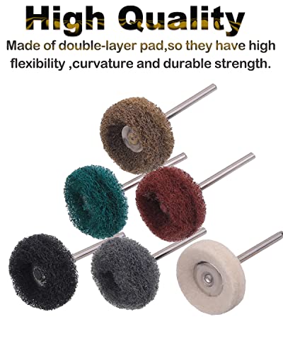 Drill Warehouse 40Pcs 1" (25mm) Abrasive Wheel Buffing Polishing Wheel Set For Dremel Rotary Tool