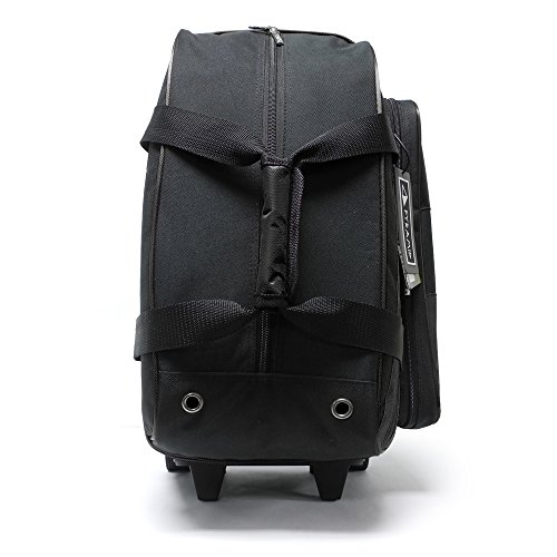 Pyramid Path Deluxe Double Roller With Oversized Accessory Pocket Bowling Bag (Black/Black) #TOP4