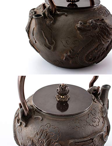 TOWA Workshop Japanese Tetsubin Tea Kettle Cast Iron Teapot with Stainless Steel Infuser (1200ml)