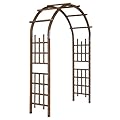 VINGLI Wooden Garden Arbor, Heavy Duty Outdoor Frame Trellis for Ceremony, Wood Trellis Garden Arch Pergola for Plant Climbing, Patio, Lawn, Wedding Ceremony