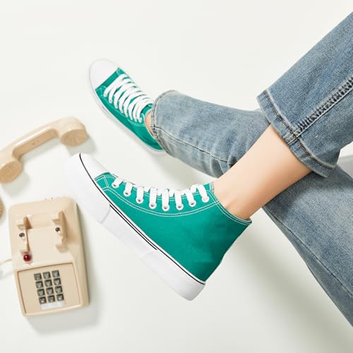 Image of hash bubbie High Top Canvas Sneakers Fashion Walking Shoes | high tops non slip on walking breathable casual comfortable lace up tennis shoes