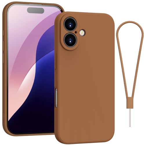 Andwing For iPhone 16 Case,Silicone Case Soft Ultra For iPhone 16 Phone Case Slim Protective Shockproof Cover Scratch-Resistant Microfiber Lining
