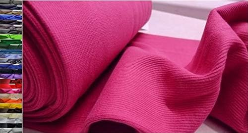 StoffBook COTTON CUFF BI-STRETCH RIB STRUCTURE FABRIC MATERIAL, b952 (Camel)