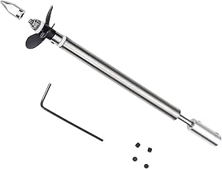 Jutagoss Drive Shaft Fit for 4mm Motor Shaft Propeller and Universal Joint for RC Boat,300mm Shaft Length,250mm Sleeve Length,36mm Dia Propeller 1PCS