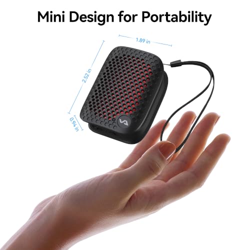 vanhuz Blaster Micro Wearable Bluetooth Speaker, Clip-On Wireless Small Portable Speaker with Built-in Mic (Non-Magnetic), IPX7 Waterproof, TWS, Hands-Free Music/Calls for Work/Cycling/Running, Black - image 7