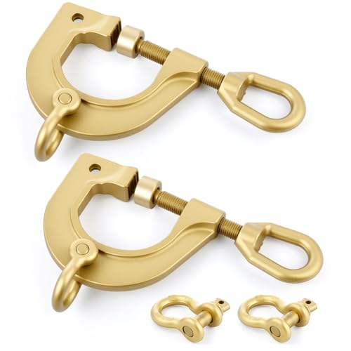 Timtin 2 Pcs G Style Auto Body Repair Pull Clamp 3 Ton Auto Body Dent Puller Galvanized Steel Sheet Frame Pulling Clamps 2-Way Self-Tightening Grip with Adjustable Threaded Rod for Truck/Car/RV