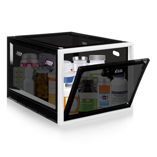 Gemaxvoled Caja con cerradura, caja de bloqueo para medicamentos, bloqueable almacenamiento contenedor organizador caja para refrigerador, tableta, seguridad en el hogar