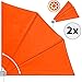 Produktbild Deuba 2X Balkonfächer klappbar mit Wandhalterung 140x140cm in orange I witterungsbeständig I inkl. Montagematerial I Sichtschutz Balkon Windschutz Balkonsichtschutz Seitenmarkise