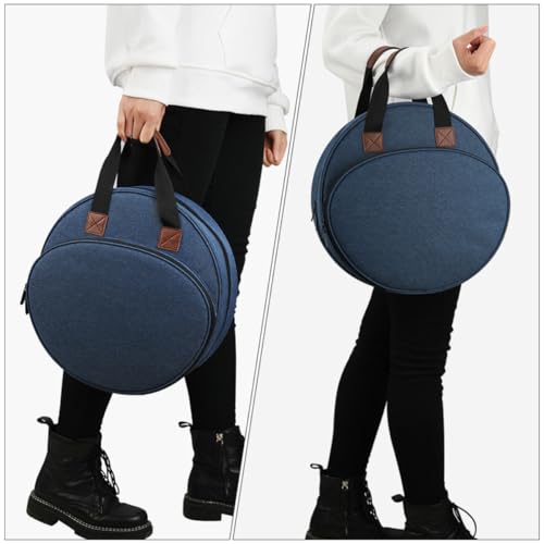 Bolsa para kit de bordado portátil para tejer en el parque con compartimentos y cómoda asa 7