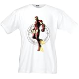 Estampado de calidad Camiseta de Ironman ,Marvel vs Capcom m.Corta Blanca (Talla: Talla XL Unisex Ancho/Largo [58cm/76cm] Aprox)