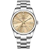 ⌚ Este reloj tiene un sentido innato de glamour y un valor de moda atemporal. Un reloj combina con todos. Perfecto para todo tipo de negocios, actividades informales, en interiores y uso diario.