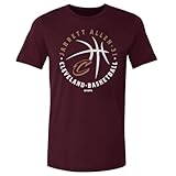 500 LEVEL Jarrett Allen Cleveland Cavaliers Shirt - Jarrett Allen Cleveland Cavaliers Player Ball WHT (Maroon, X-Large)
