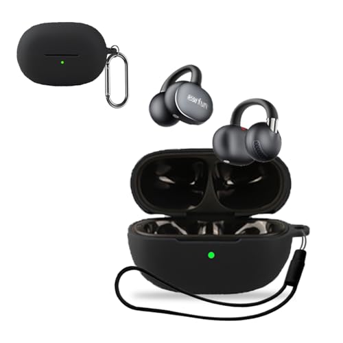 For Earfun Clip 2 �p �P�[�X �J�o�[ KONXISA �V���R���P�[�X �ϏՌ� �h���h�o �E�H�b�V���u�� �i�J���r�i�t��+�X�g���b�v�t�� �j ���p���₷�� �����[�d�\ �����^�т����₷���i�u���b�N�j