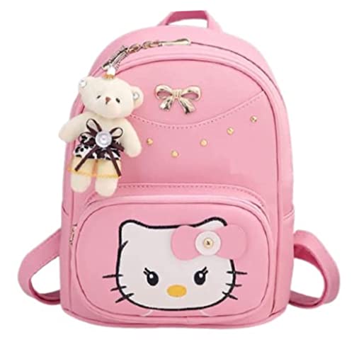 Bizanne Fashion Cute Bowknot Kitty Printed Backpack For Women