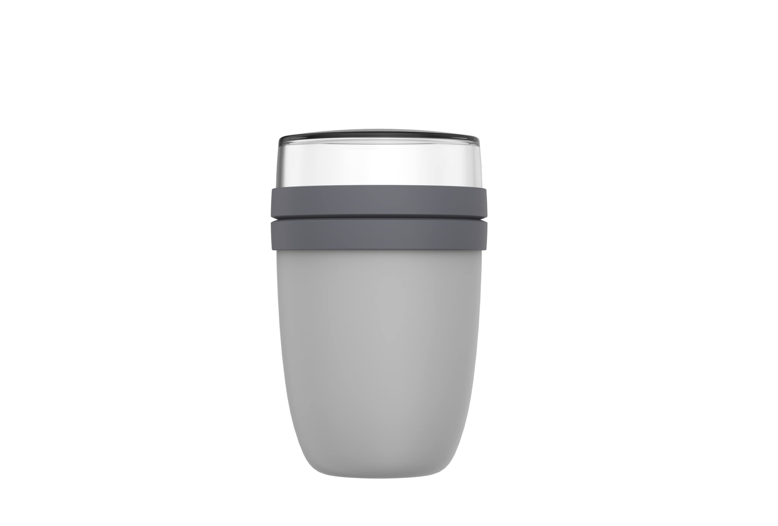 Mepal Lunchpot Ellipse – Cool Grey – Tarro térmico de 500 ml, para yogur, para llevar, mantiene la comida caliente o fría durante mucho tiempo, polipropileno, 500 + 200 ml