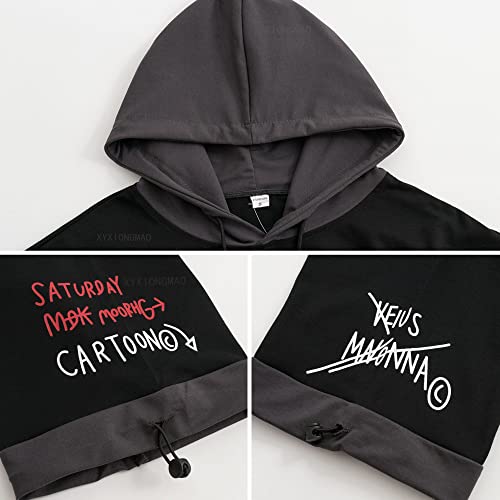 Image of XYXIONGMAO Techwear Shirt Cyberpunk Japanese Streetwear Hip Hop Shirts Men Graphic T Alphabet Design Workwear Gothic Hoodie