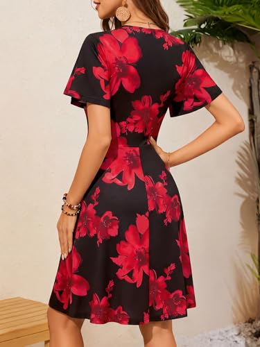 FENSACE Women's Cocktail Dresses Flowy Wedding Guest Ladies Black Sundress by FENSACE - Used condition - Image 10