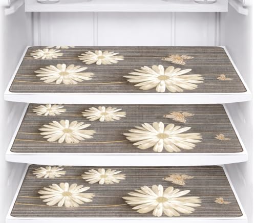 Image of THE LION'S SHARE Multipurpose Refrigerator Sheet | Drawer Mat | Water Proof PVC Material | Fridge Mats (Multi Colour -Pack of 03) -TLS-08