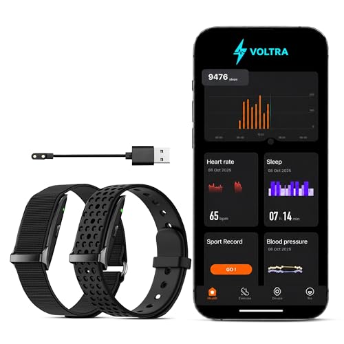 Volt Fitness Tracker Band No Subscription Wearable Health Tracker with HRV Recovery & Sleep Tracking Waterproof Health Band with App for iPhone & Android