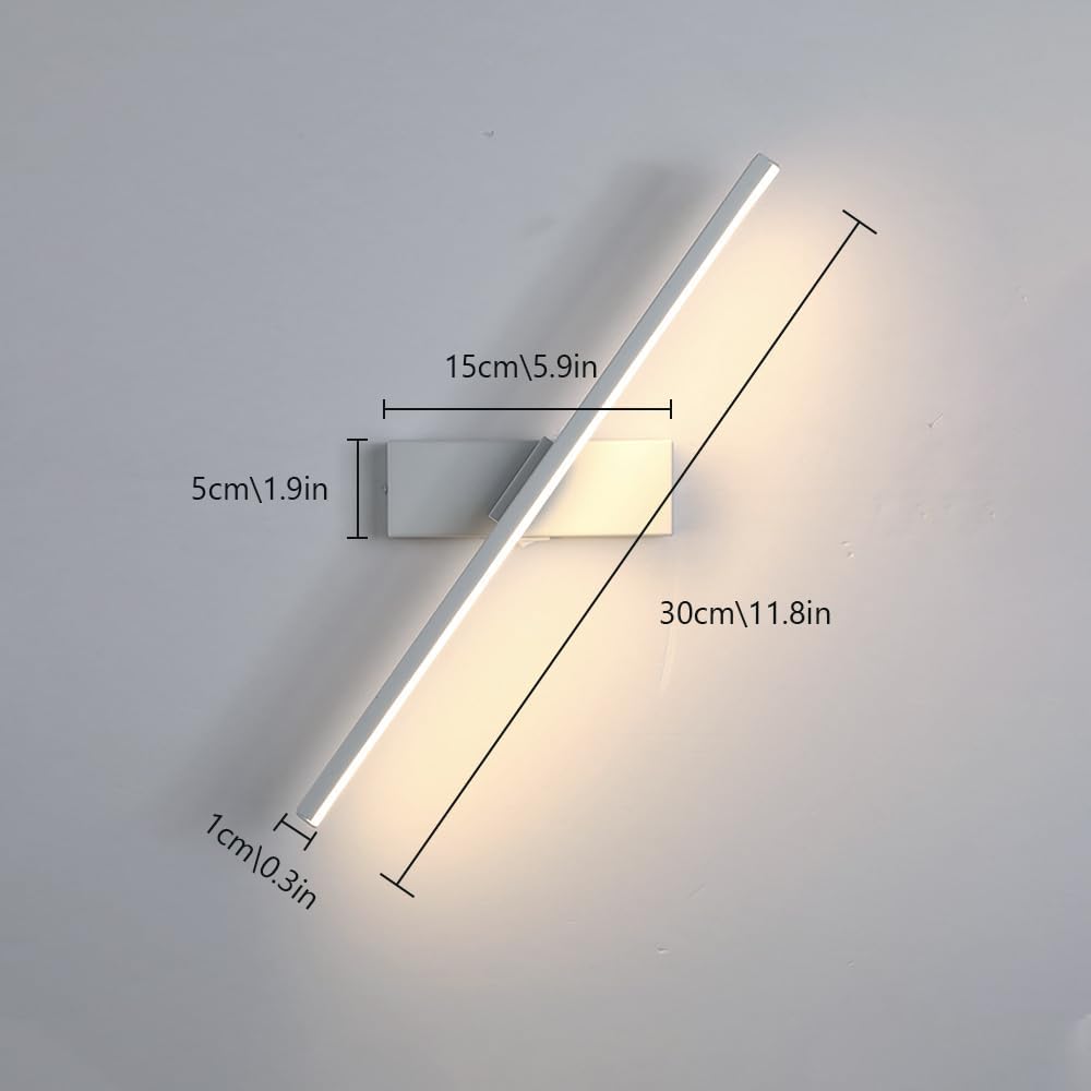 Applique Murale De Chevet Linéaire Avec Fonction De Réglage De Rotation À 330 °, Appliques Murales À Bande Led Modernes, Applique Murale Multifonctionnelle Pour Coiffeuse, Longues Appliques Mu