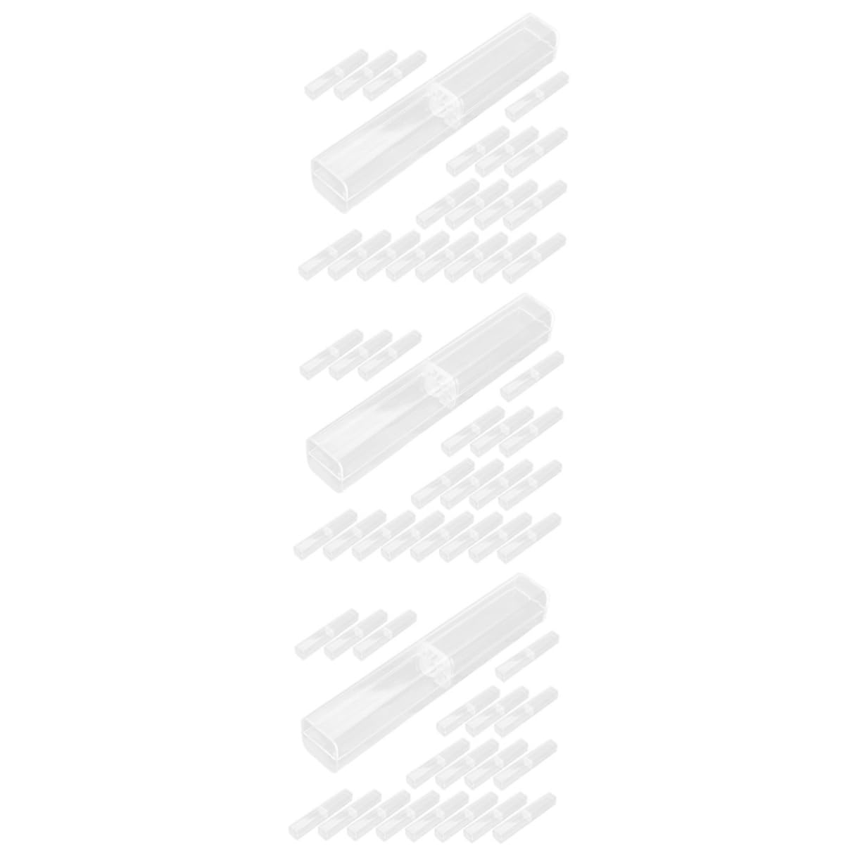 Lurrose Estuche De Lápices Transparente De 60 Piezas Estuche Vacío Para Estuche Colector De Pluma Estilográfica Organizador De Bolígrafo Individual Estuche Pequeño Para