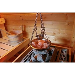 Sauna Verdampferschale Kräutertopf Edelstahl für Sauna und Spa Aroma Aufguss – 16cm, Muster: Saunaschale mit Verdampferschale inkl. Zubehör
