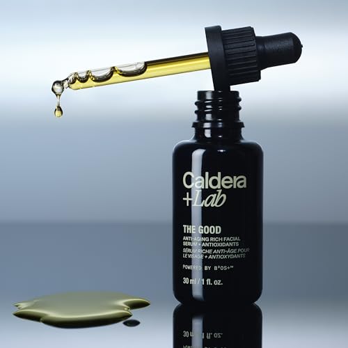 Caldera + Lab The Good | Men's Organic Moisturizing Face Serum for Dry, Sensitive, & Normal Skin – Vegan, Natural & Antioxidant Packed Skincare Facial Oil