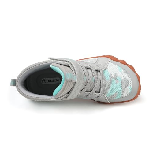 Image of KUBUA Kids High Top Barefoot Shoes Boys Girls Minimalist Zero Drop Sneakers | Wide Toe Box, Padded Collar for Ankle Support, Non-Slip, Hiking, Tennis, Walking, School, Wrestling, Gym, Little Kid, Big Kid