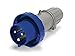 Pin & Sleeve, Plug, 320P6W, 20 Amp / 250 Volts, 2 Pole / 3 Wire, 6h, IP67 Watertight, UL