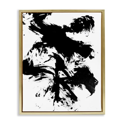 Modern Silhouette Abstract Shape, 17 x 21 Inch Canvas in Floater Frame