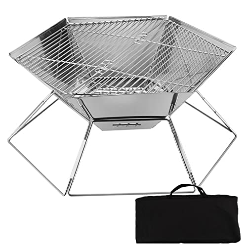 Barbecue à charbon pliable avec sac pour camping et plage 2-3 personnes