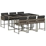 【Matériau durable :】 la résine tressée, également connue sous le nom de poly rotin, est un matériau synthétique solide et nécessitant peu d'entretien qui ressemble au rotin naturel. Il est léger, facile à nettoyer et couramment utilisé pour les meubles d'extérieur en raison de sa durabilité et de ses propriétés de résistance aux intempéries.