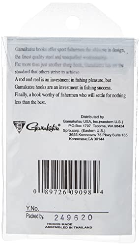 Gamakatsu Finesse Wide Gap Hook-Pack Of 25 (Black, 1/0)