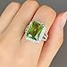 925 Colored diamond ring Square ring fashion Ladies ring Cubic Zircon oxide ring Wedding ringEngagement ring for womenNatural rubysapphireEmerald ringCZ EternalEngagement ring (Green diamond, US Code 6)