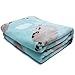 Pusheen Officially Licensed Throw Blanket The Cat Soft Fleece Colorful Throw Blanket Featuring, Clouds & Hearts!