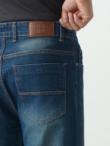 Image of Urbano Fashion Men's Straight Fit Heavy Washed Jeans Stretchable
