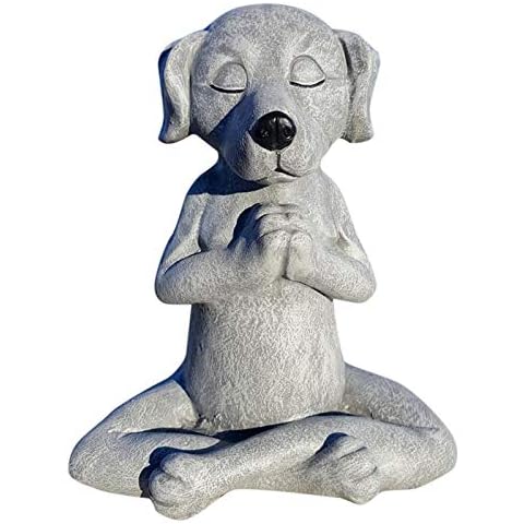 Sswweett Zen Yoga Meditation Dog Statue Cover