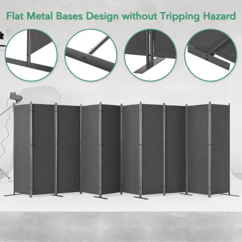 Helios&Hestia 10-Panel 6 ft Tall Indoor Folding Room Divider, Dark Grey by Helios&Hestia - Used condition - Image 3