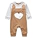 Jimmackey Neonato Unisex Manica Lunga Pagliaccetto Fumetto Cucciolo Fox Orso Stampa Tutina Body Bambino Vestiti