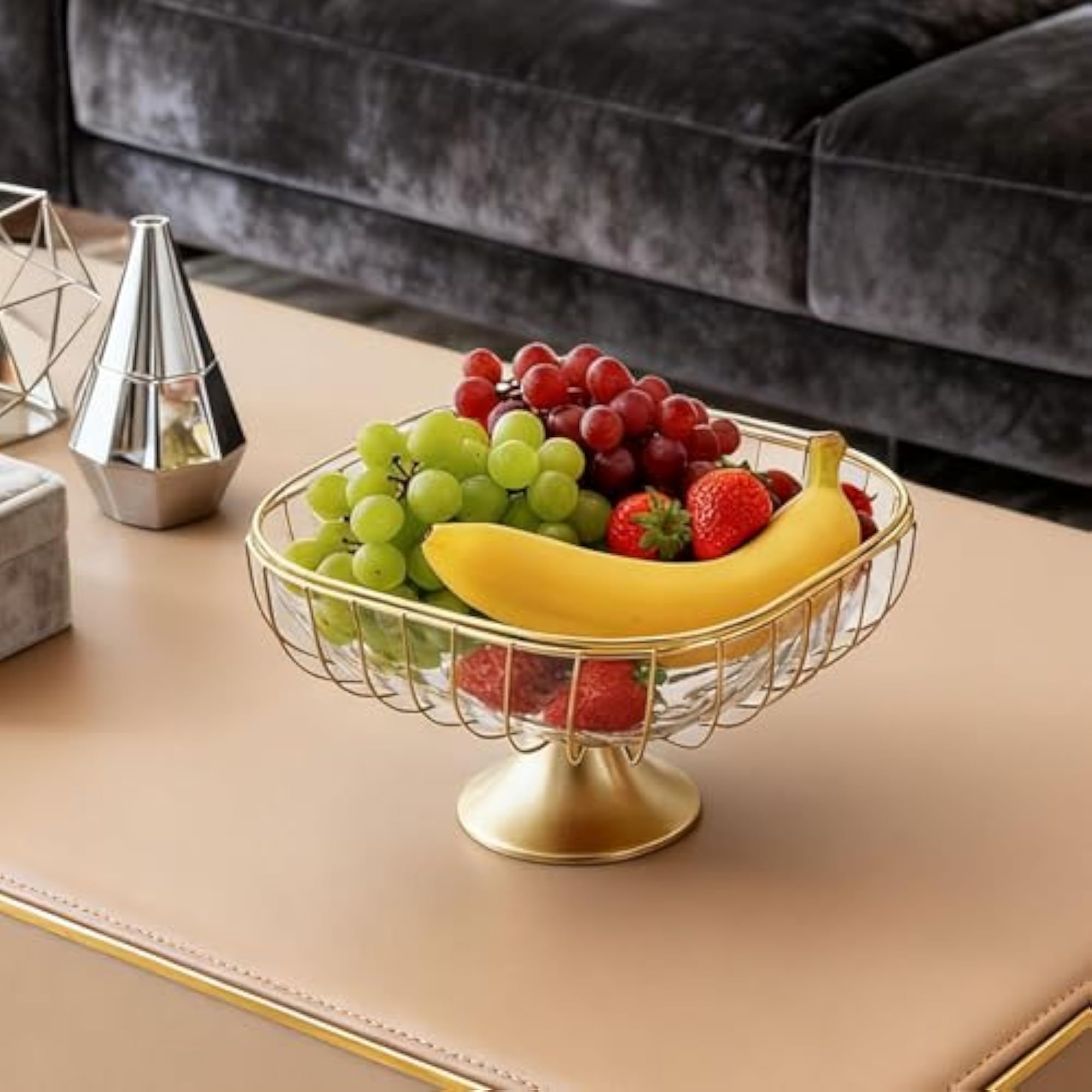 Metal Iron Fruit Bowl Modern Fruit Holder
