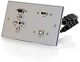 rapid runner 87120 Cables de 3,5 mm 2 Go RapidRun Doble de la cuadrilla integrada VGA de la Placa de Pared EU