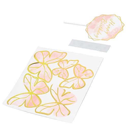 Decoración para cupcakes de mariposas 3D, adorno fácil para repostería 5