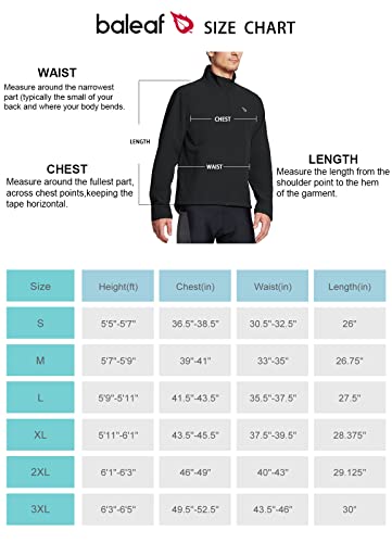Baleaf Men's Winter Cycling Jacket Windproof Water Resistant Running Gear Cold Weather Softshell Coat Warm Pockets Black L #TOP5