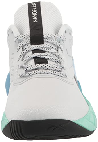Reebok Tênis masculino Nanoflex Tr Cross Trainer, Cinza frio/preto/azul essencial, 9